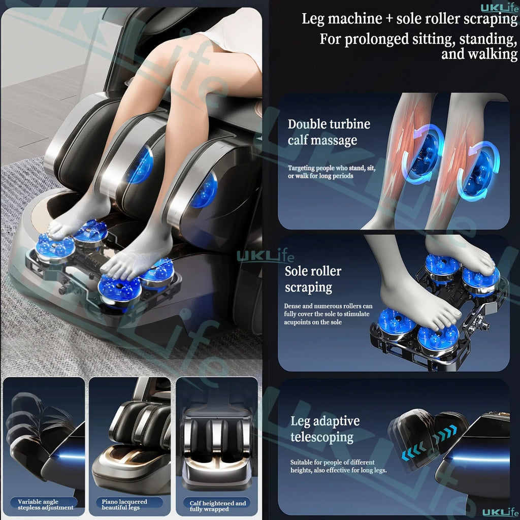 2026 MAX6D Dual-Core Jade Massage Chair with Calf Massage, 152cm Dual SL Track, AI Voice Control, Zero Gravity Mode