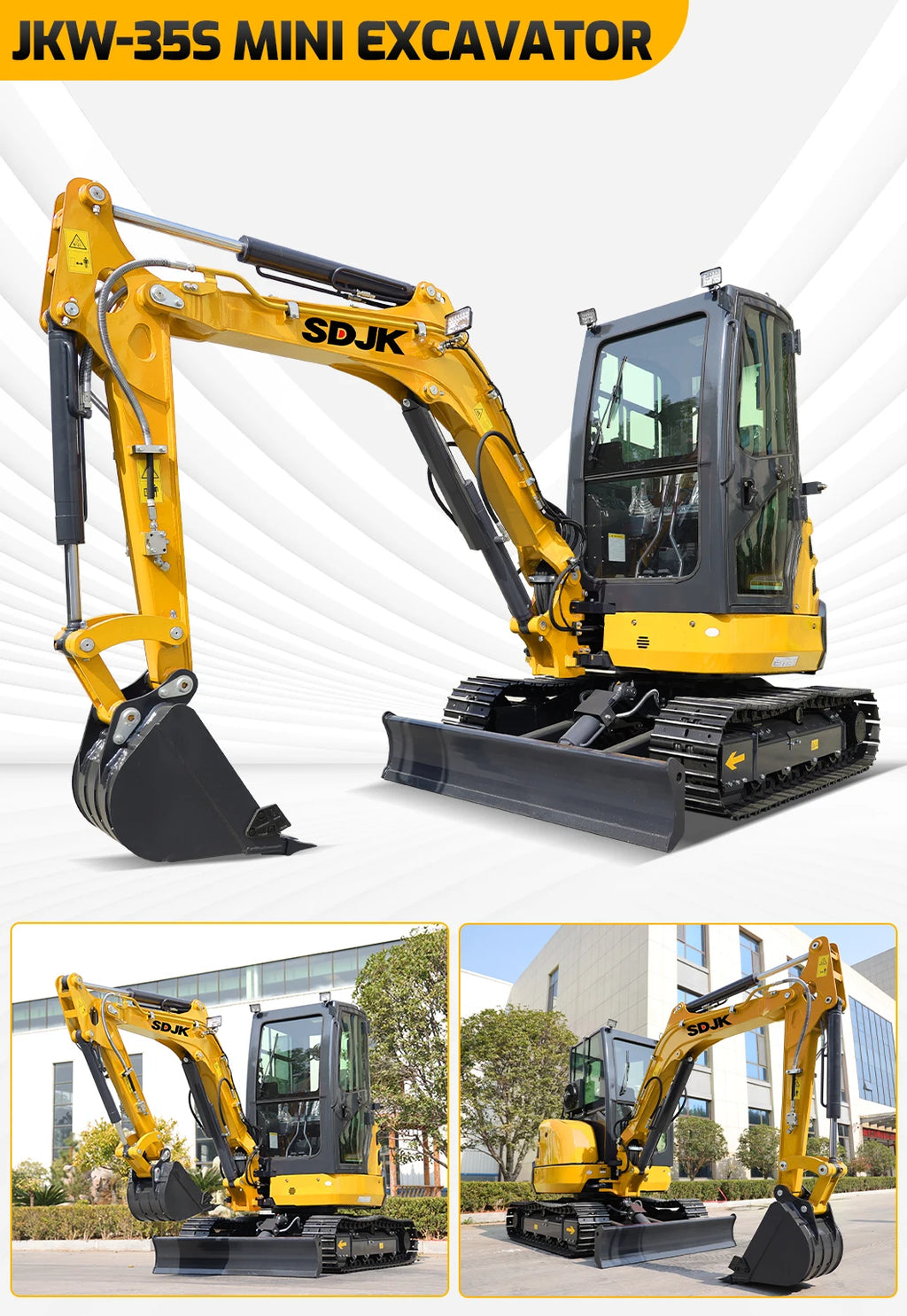 Hot selling mini excavator, multifunctional tracked agricultural mini bagger customized enclosed excavator for quick delivery