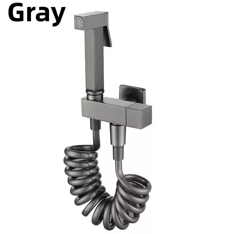 Brushed Rose Gold Brass Handheld Bidet High Voltage Spray Shower Set Toilet Special Faucet Bidet Faucet Bathroom Accessories