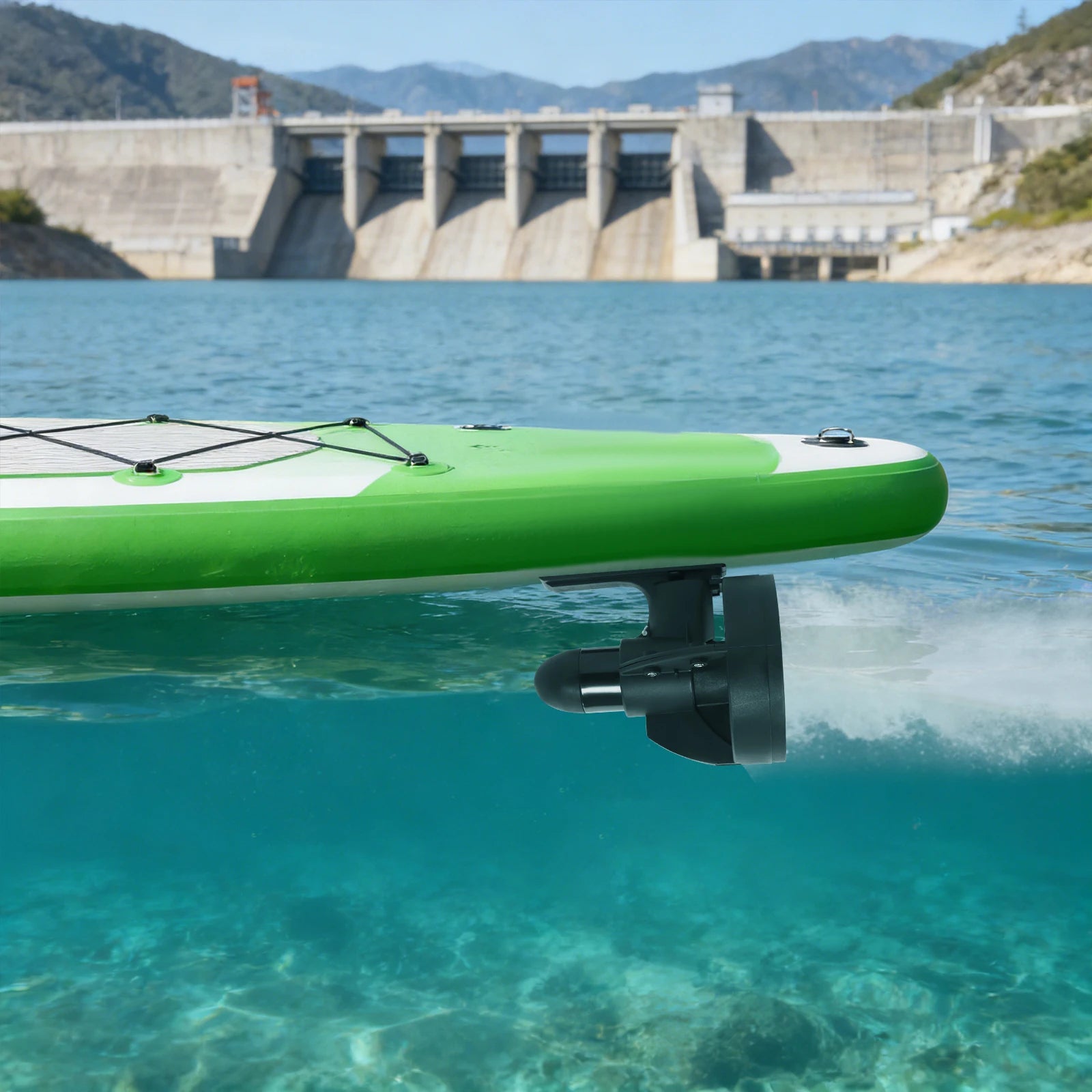 12V 288W Black Sup Underwater Electric Thruster Stand Up Paddle Board Motor Underwater Thruster For Paddleboards Surfboards Etc