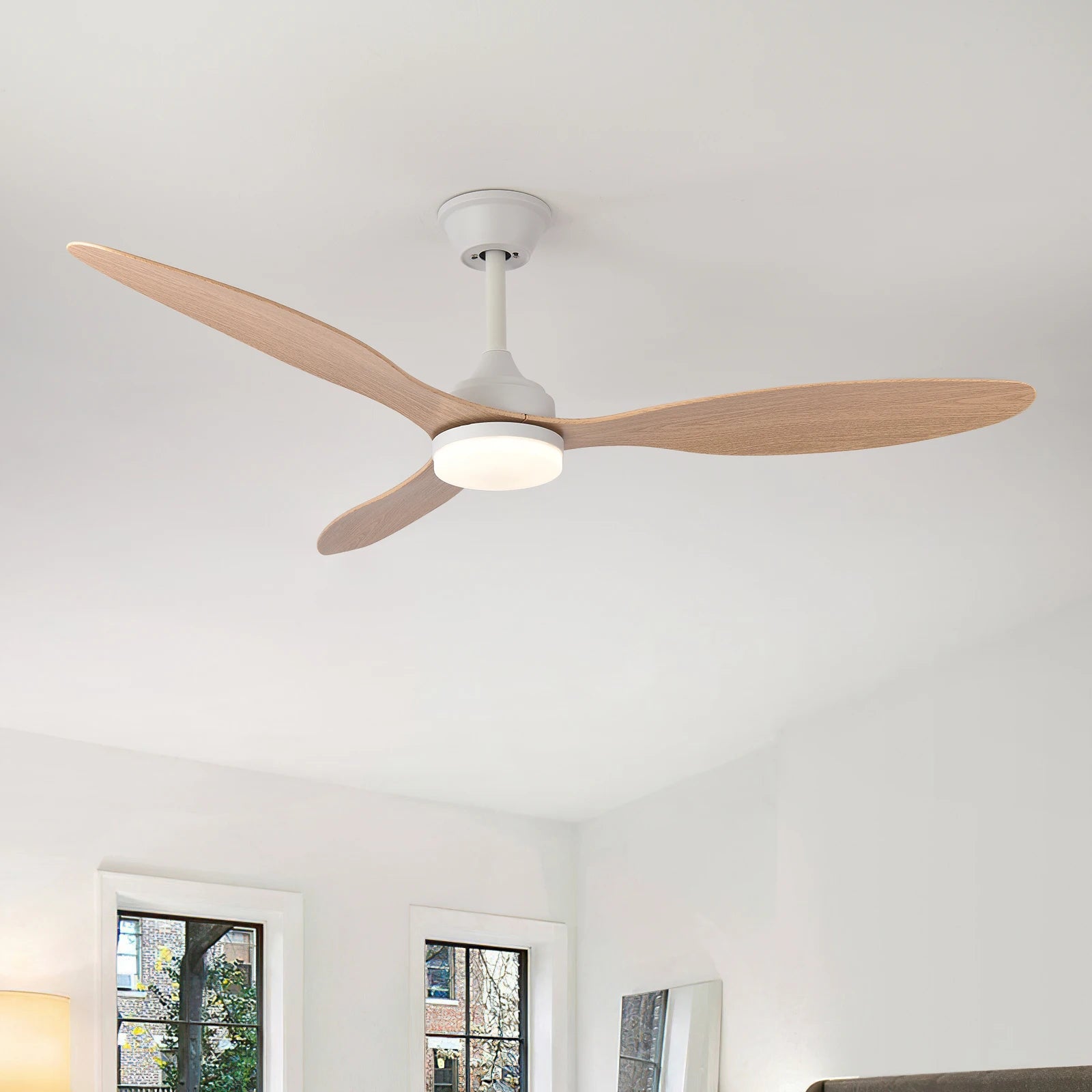 Ventilateur de plafond avec lumière, Ventilateur de plafond discret de 25 pouces/42 pouces/52 pouces avec télécommande, Pour intérieur et extérieur couvert