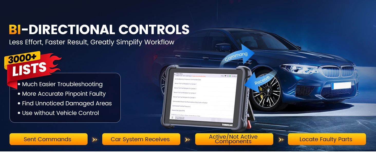 THINKCAR THINKSCAN 689BT All System Car Diagnostic Tool ActiveTest ECU Coding OBD2 Scanner 34 Services CAN FD DoIP Scan Tool