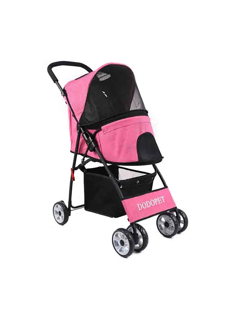 Lightweight Foldable Luxury Pet Travel Stroller Cart 2026 New Fashion Portable Carrier for Small Dogs Cats Outdoor Walk