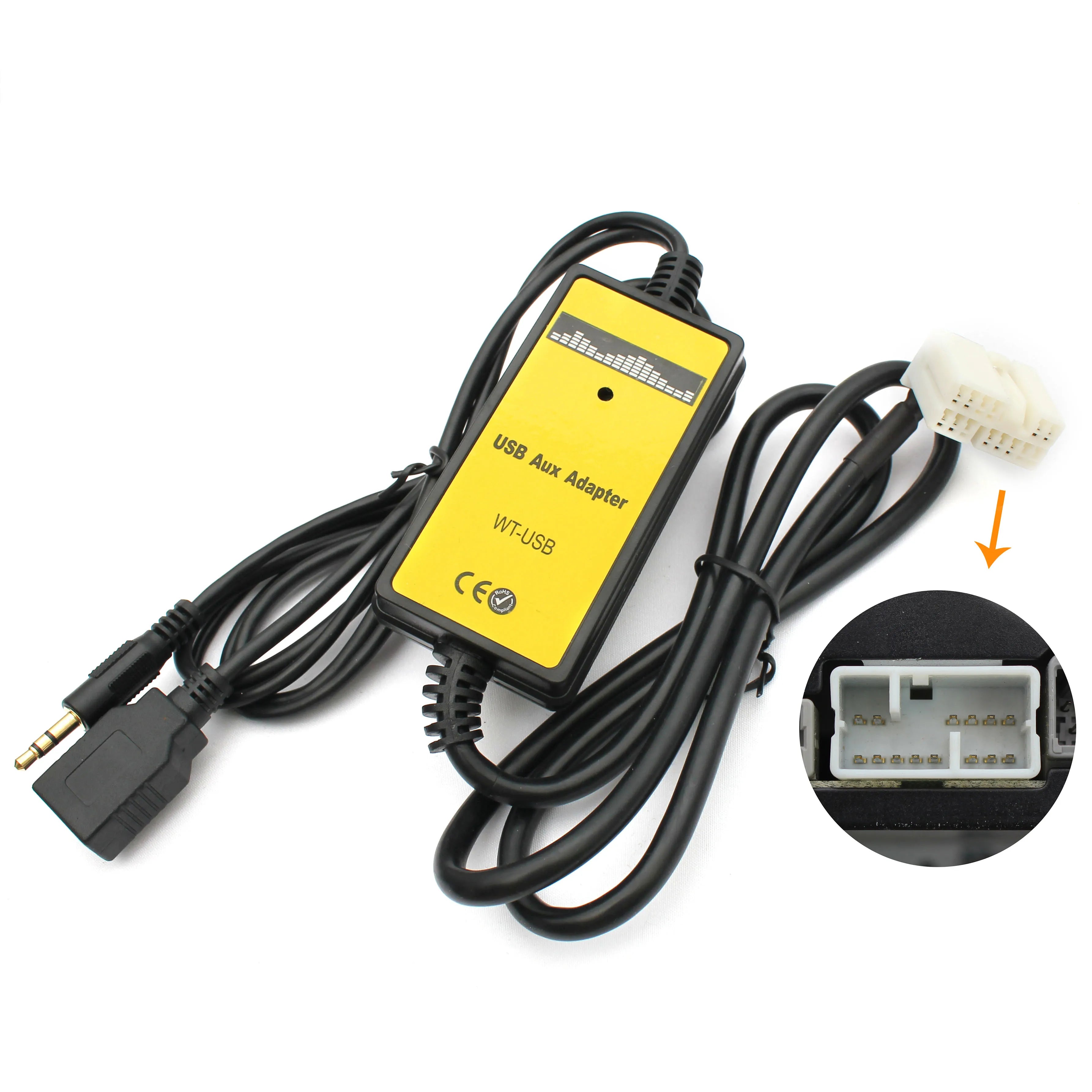 Moonet Car Audio USB AUX Input Adapter CD Changer for Honda Accord Pilot S2000 Civic CR-V Acura MDX TSX