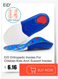 EiD New Arch Support 25mm Orthotic insole Black Leather orthotics Insoles for Flat Foot O/X Leg Corrected Shoe Sole insert pads