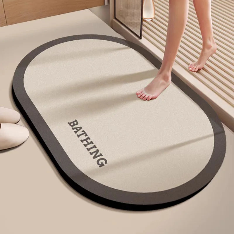 VIKAMA minimalist bathroom carpet, absorbent anti slip quick drying foot pad, bathroom entrance door mat