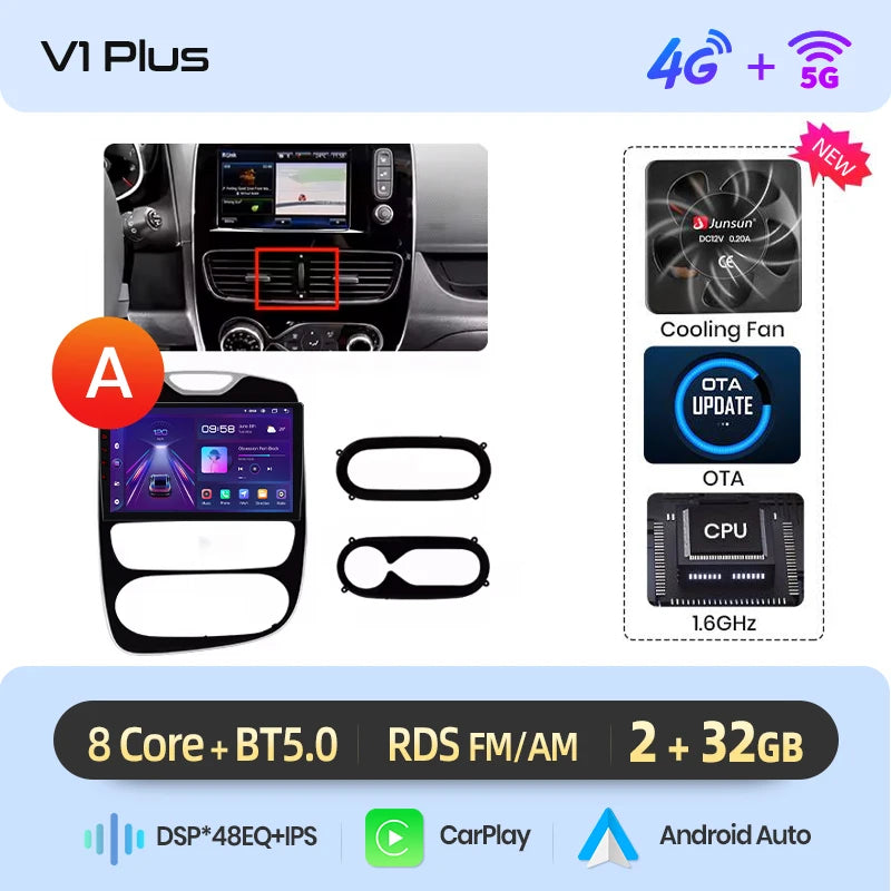 Junsun Wireless CarPlay Car Radio Renault