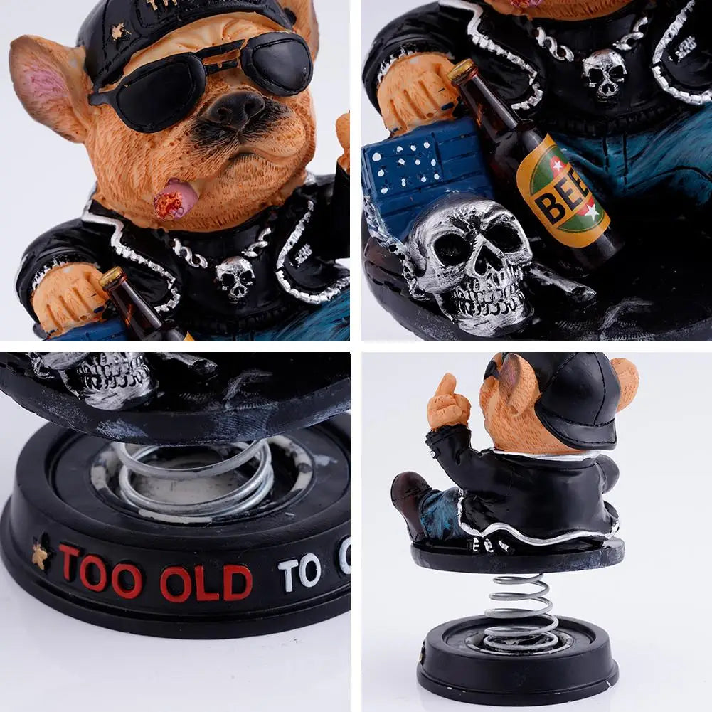 Wear-resistant Bulldog Car Ornaments Feel Comfortable Resin Material Car Dashboard Decoration Car Accessories Interior Decor