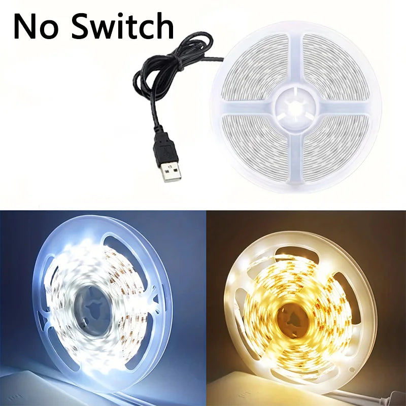 5V 2835 LED Strip Lights can be pasted,cuttable,White/Warm White Flexible LED Light For TV Backlight Home Cabinet Decor Lighting