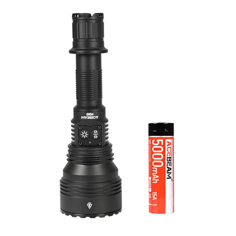 ACEBEAM W35 LC DEL Zoom LEP Flashlight 800 Lumens ultra 2600 Meter Throw DIstance 21700 battery tactical flashlight