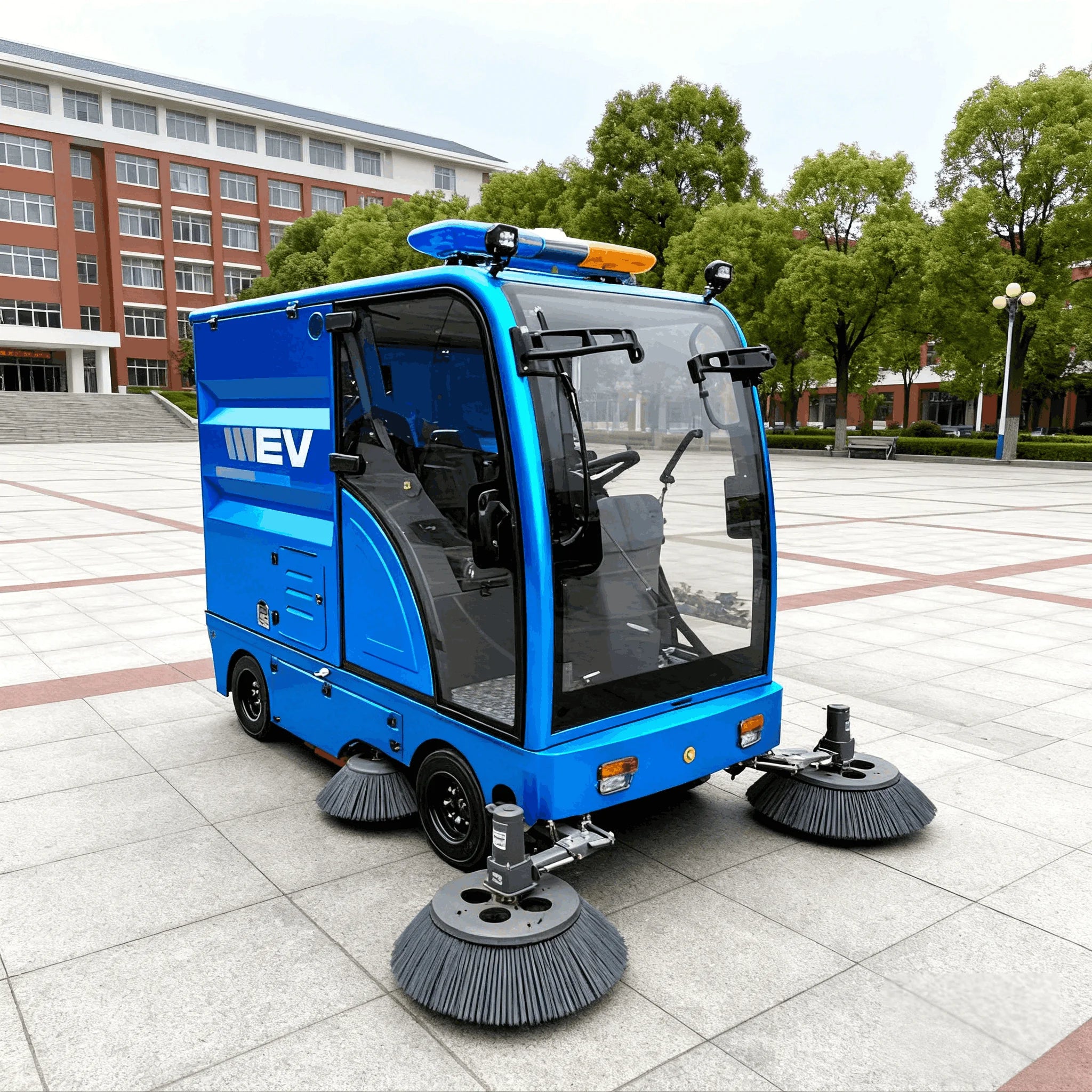 Electric Ride-On Road Sweeper Truck C0nTour DEY X5 3000W Self-Propelled New Vacuum Municipal Commercial Use