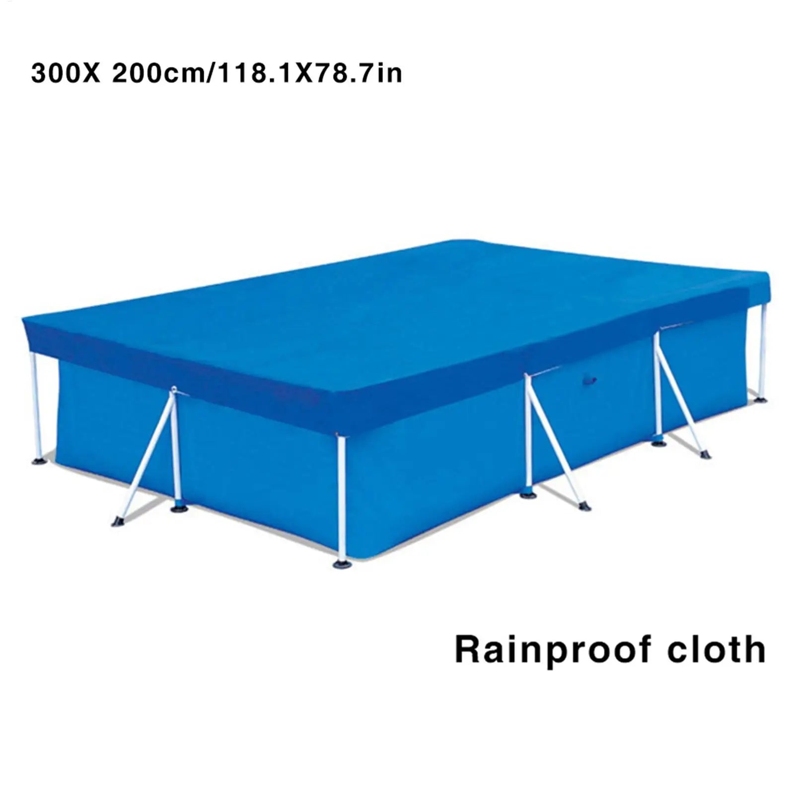 Outdoor Swimming Pool Cover Weatherproof Tub Rainproof Dust Cover Rectangle Pool Safety Cover Pool Insulation Film Waterproof