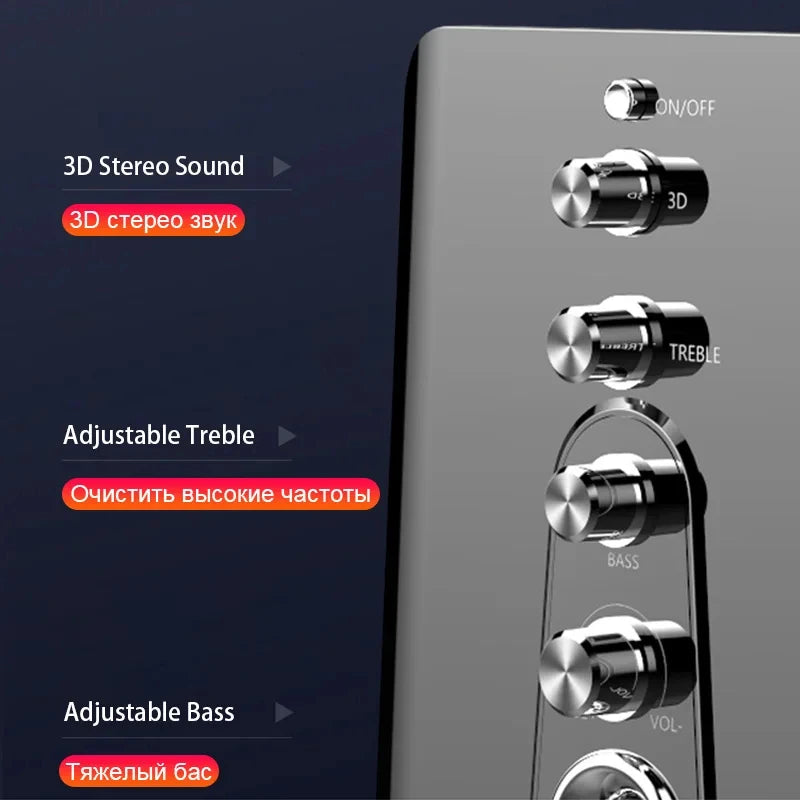 Computer Speakers Home Theater System PC Bass Subwoofer Bluetooth Speaker Music 4D Surround Soundbar For Boombox Desktop Laptop