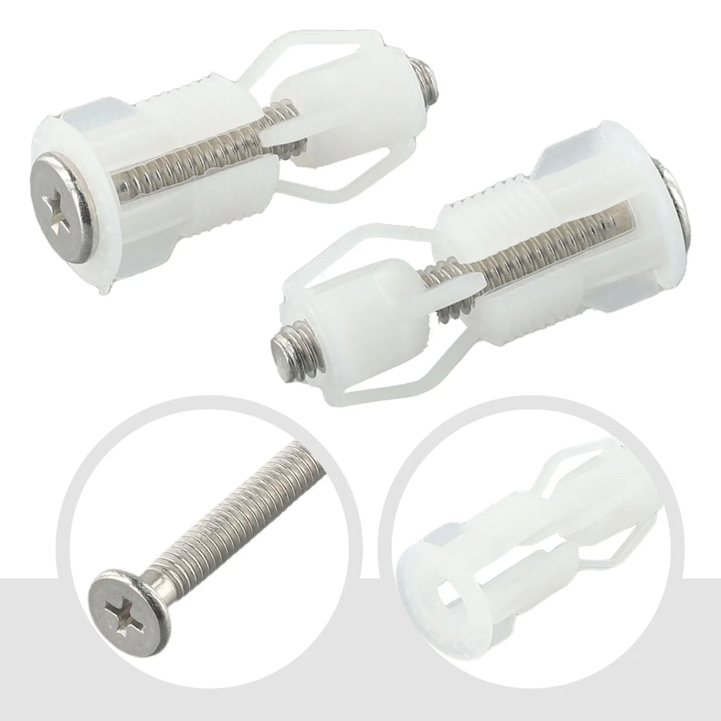 2pcs Top Fix Toilet Seat Screws Nut Cover Lid Pan Fixing WC Blind Hole Fitting Kits Replacement Toilet Seat Screws Bathroom Part