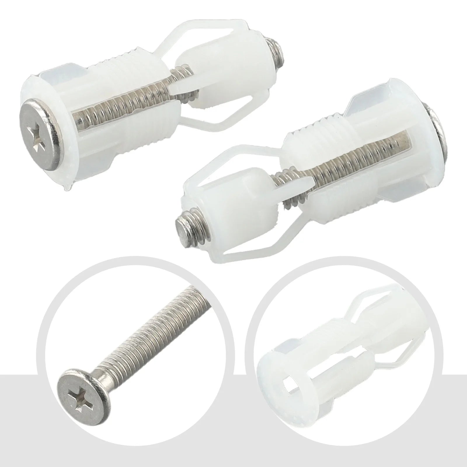 2pcs Top Fix Toilet Seat Screws Nut Cover Lid Pan Fixing WC Blind Hole Fitting Kits Replacement Toilet Seat Screws Bathroom Part