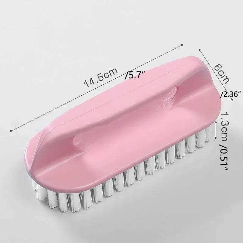 1PC Stiff Bristle Bathroom Brush Shoe Wash Plastic Brush Multi-functional Household Hand-held Cleaning Brush Laundry