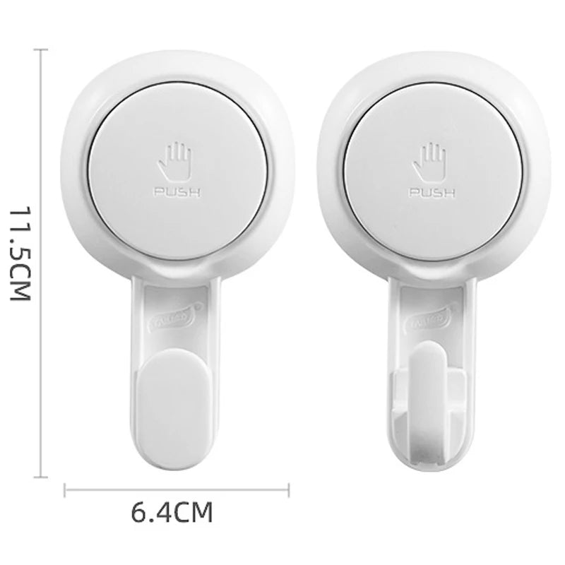 Heavy Duty Suction Cup Hooks Bathroom Waterproof Towel Robe Coat Hanger Suction Hook Wall No Drilling Kitchen Organizer Hook