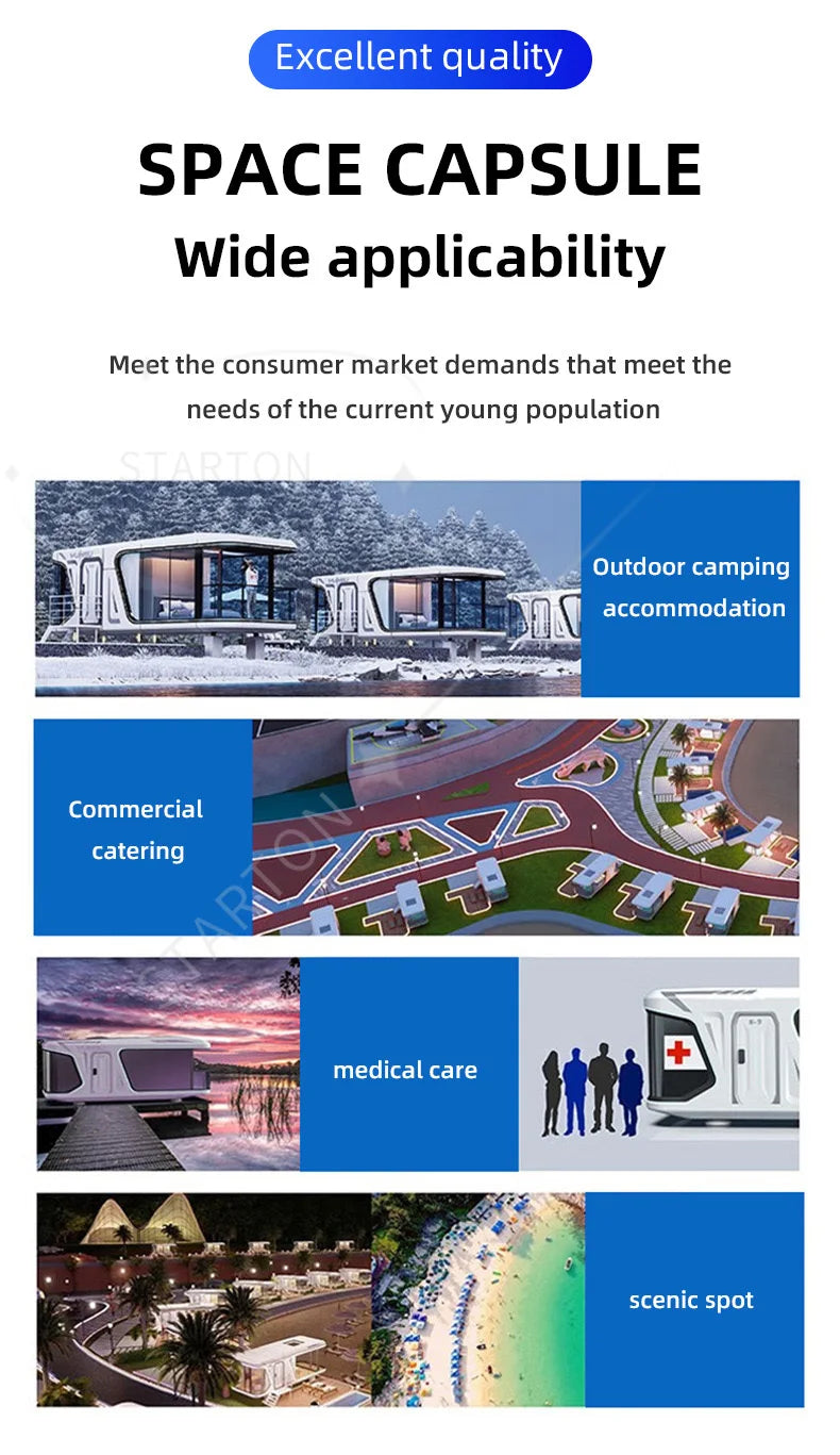 Capsule House Space Capsule With Intelligent S custom.2 Stories Frame House Prefabricated Prefab Modern Home Luxury Houses