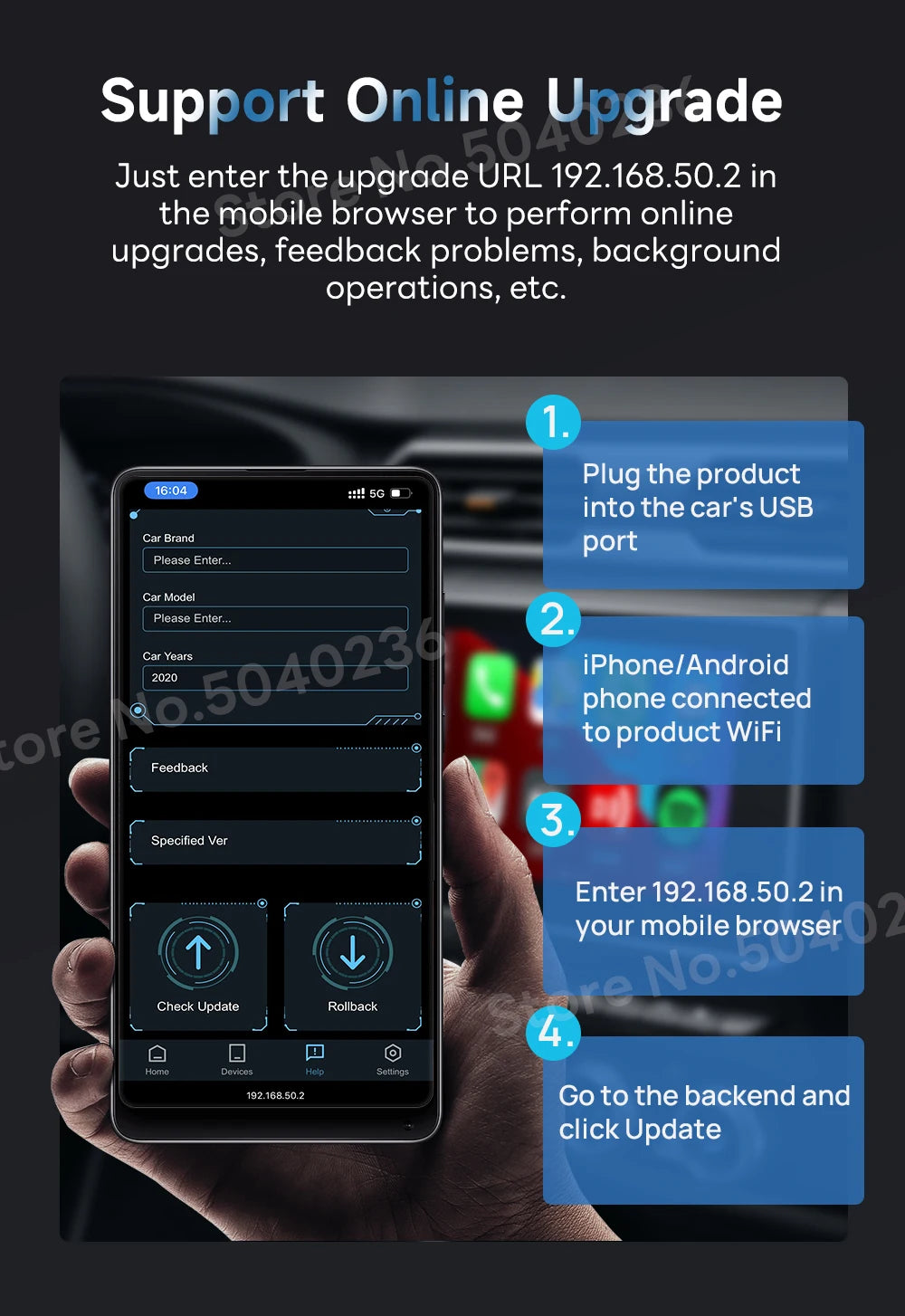 2026 CarlinKit 5.0 2Air Wireless Android Auto Box Portable CarPlay Wireless Dongle For Car Radio with Wired CarPlay/Android Auto