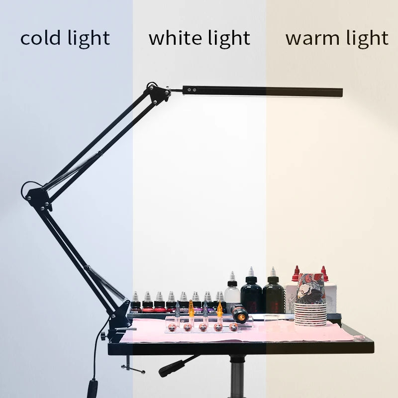 TAIDU Tattoo Adjustable Angle LED Work Light 12W Steel with Portable Tattoo Lighting Clamp LED Working Lamp Tattoo Equipment
