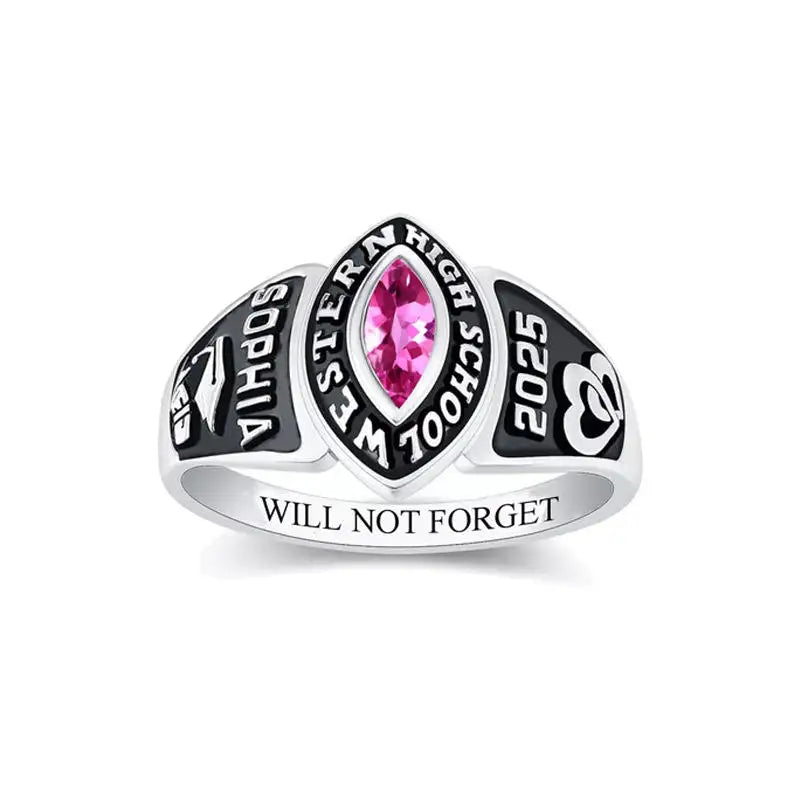 Customized Printing High School Middle Class University College Graduation Ring Graduation Ring Gift Fashion Collectibles