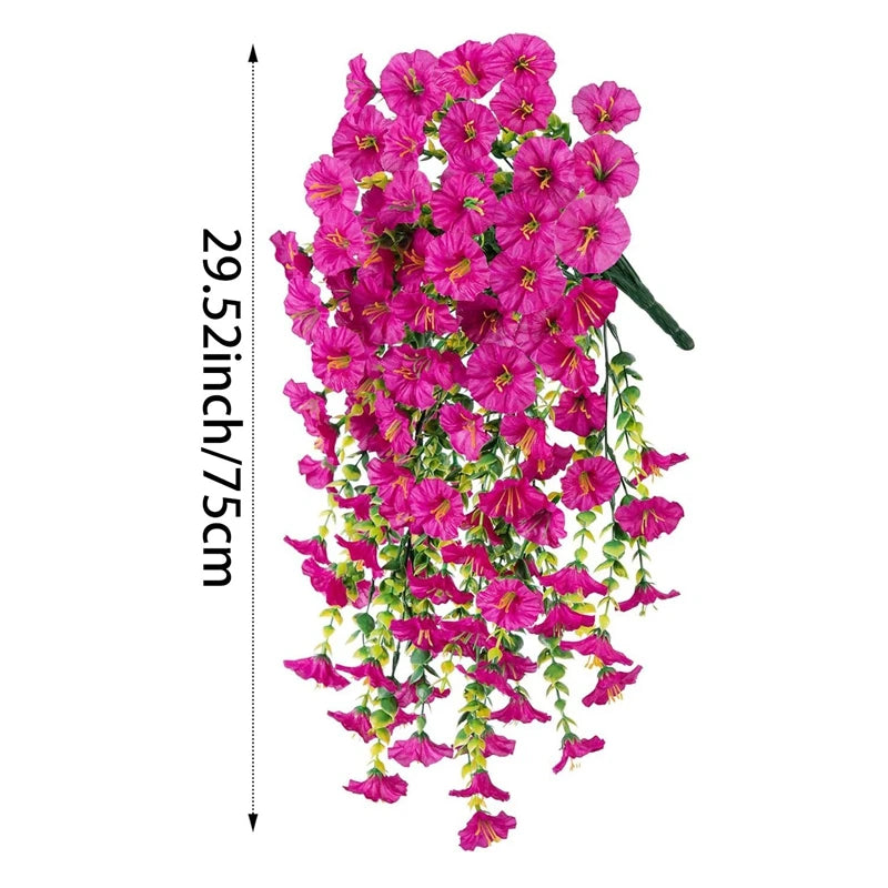 Artificial Plants and Flowers Artificial Hanging Flower UV Resistant Garden Yard Balcony Fake Plant Wedding Party Outdoor Decor