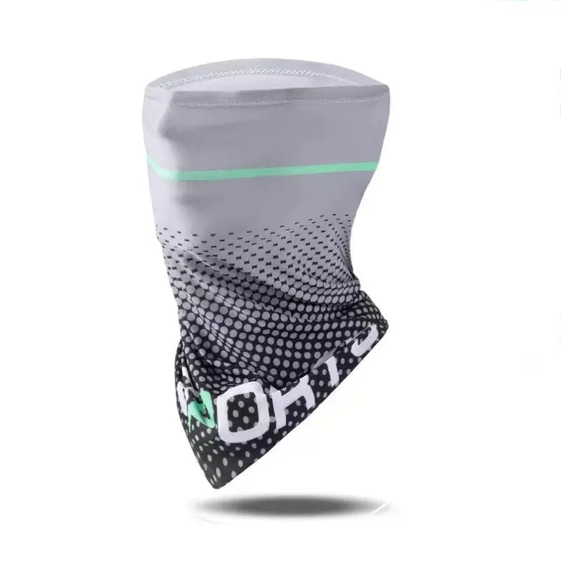 Ice Silk Sunscreen Mask For Men Women Outdoor Cycling Face Cover Solid Color Neck Wrap UV Protection Ear Bandana Scarf Summer