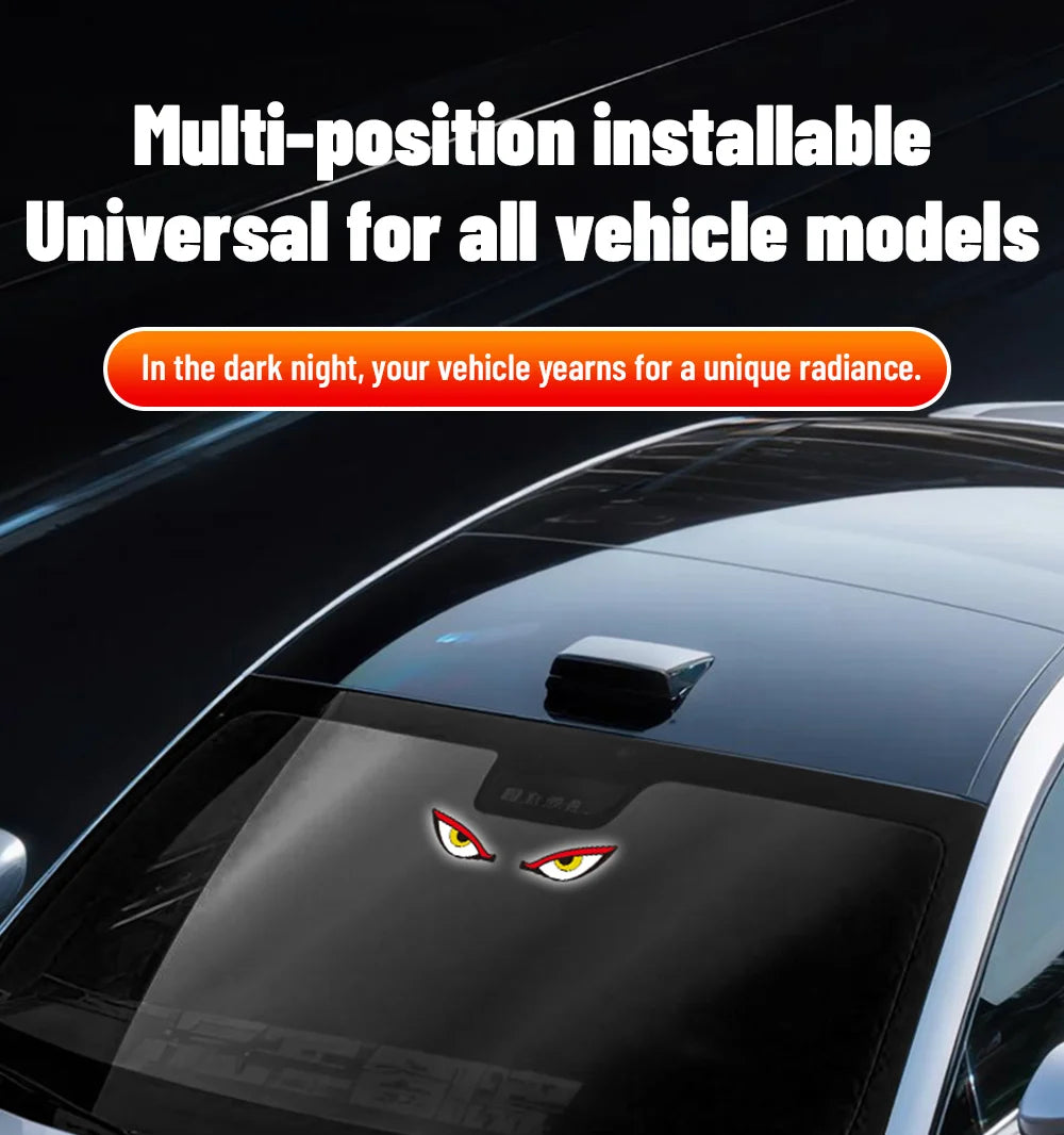 Monster Eye Antenna Flash Light Solar Car Decoration Demon Light Universal Roof Anti-Rear-End Demon Eye Modification