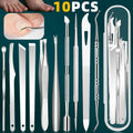 6/10/12/17pcs Stainless Steel Pedicure Tool  Professional Manicure Knife for Dead Skin Callus Removal Foot Care Kit Home Travel