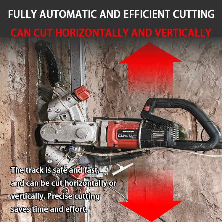 220V-240V  Concrete Ring Saw with 2.4M Track  High Power Electric Wall Cutter  Cuts up to 30‑40 cm Concrete Brick Stone
