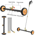 5000PSI Car Chassis High Pressure Washer 22 Inch Extendable 3-Wand Water Broom 1/4 Quick Connector Undercarriage Surface Cleaner