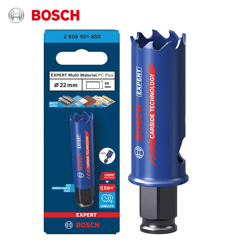 Bosch 1x Scie cloche Expert Professional pour matériaux durs, kit de démarrage pour bois et métal, diamètre 20mm-70mm