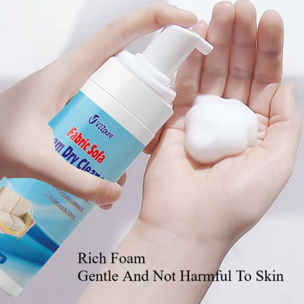 Fabric Sofa Foam Dry Cleaner Multi-Functional Cleaning Solution Clothing Stain Remover for Carpet Curtain No Water Needed Agent