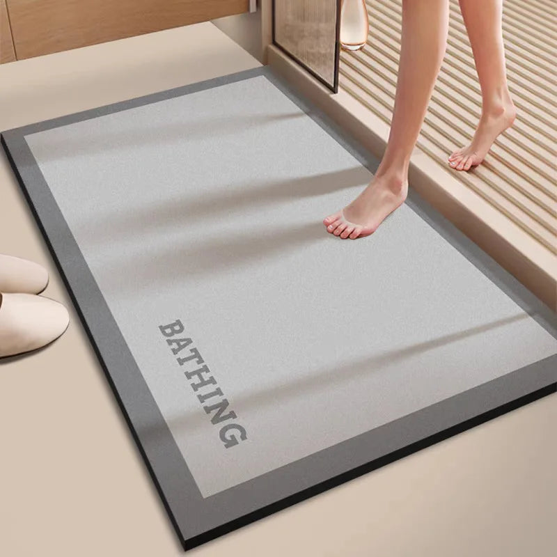 VIKAMA minimalist bathroom carpet, absorbent anti slip quick drying foot pad, bathroom entrance door mat
