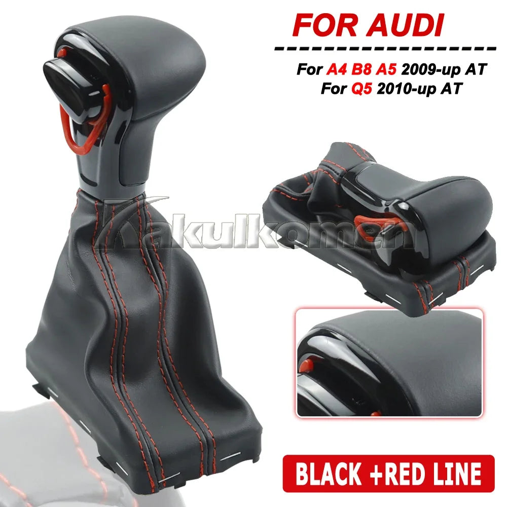 Auto Automatic Shift Knob For Audi A6 C6 A4 B8 A5 Q5 2009 2010 2011 2012 2013 2014 Gear shift knob boot
