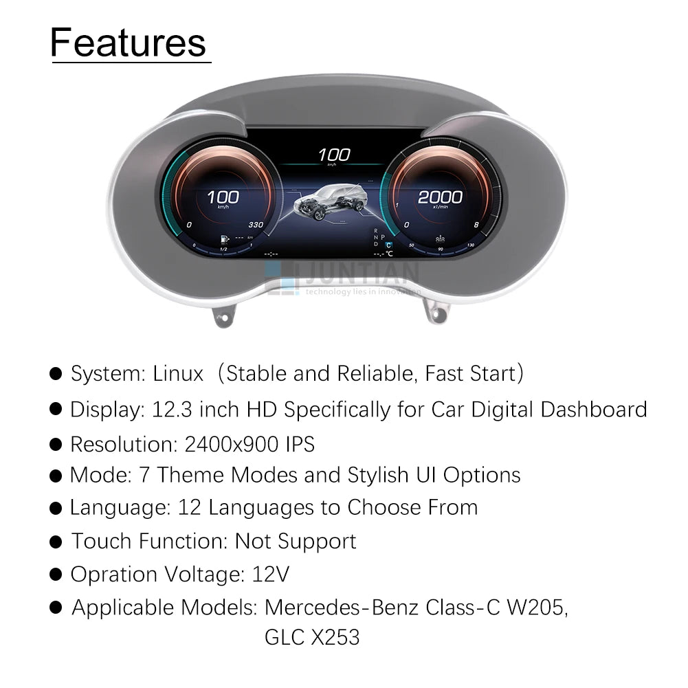 LCD Digital Dashboard For Mercedes Benz CLS W218 2012-2017 Instrument Paneel Cockpit with Carplay Android Auto LHD