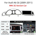 Android 14 8+128G Autoradio CarPlay Pour Audi A6 C6 4f 2005 2006 2007 2008-2011 MMI 2G 3G Lecteur Multimédia de Voiture Stéréo Wifi Navi