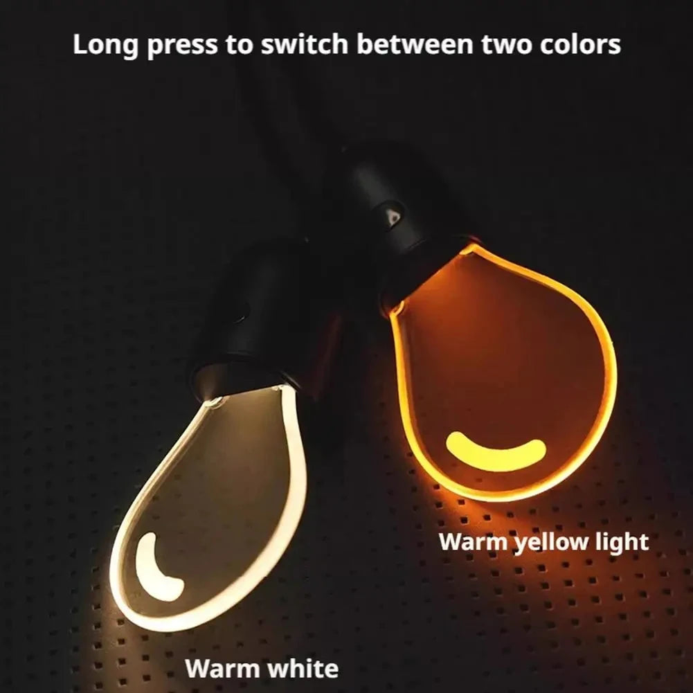 Retro Small Bulb LED Car Hanging Ornament Interior Ambient Lighting 2 Light Modes For Long Trips Daily Use Auto Decor Accessory