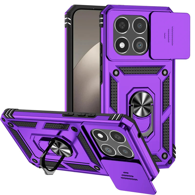 Armor Funda for Xiaomi 15T Pro 5G Case Car Magnetic Holder Ring Phone Case for Xiaomi 15 T Mi15tpro Xiaomi15T Lens Protect Cover