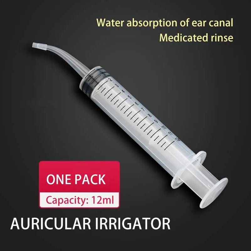 12ML Ear Cleaner Washer Syringer Elbow Rubber Tube Earwax Cleaning Removal Tool Ear Cleaner Wax Removal Ear Cleaner Health Care