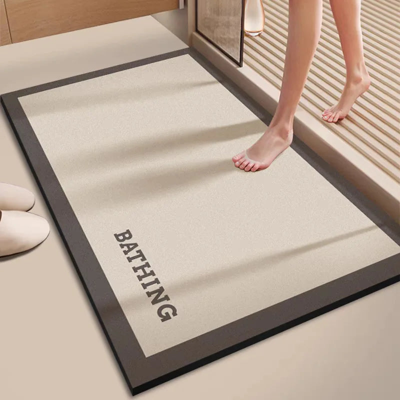 VIKAMA minimalist bathroom carpet, absorbent anti slip quick drying foot pad, bathroom entrance door mat