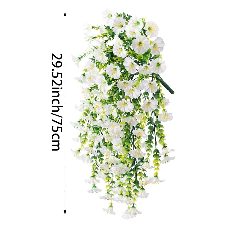 Artificial Plants and Flowers Artificial Hanging Flower UV Resistant Garden Yard Balcony Fake Plant Wedding Party Outdoor Decor