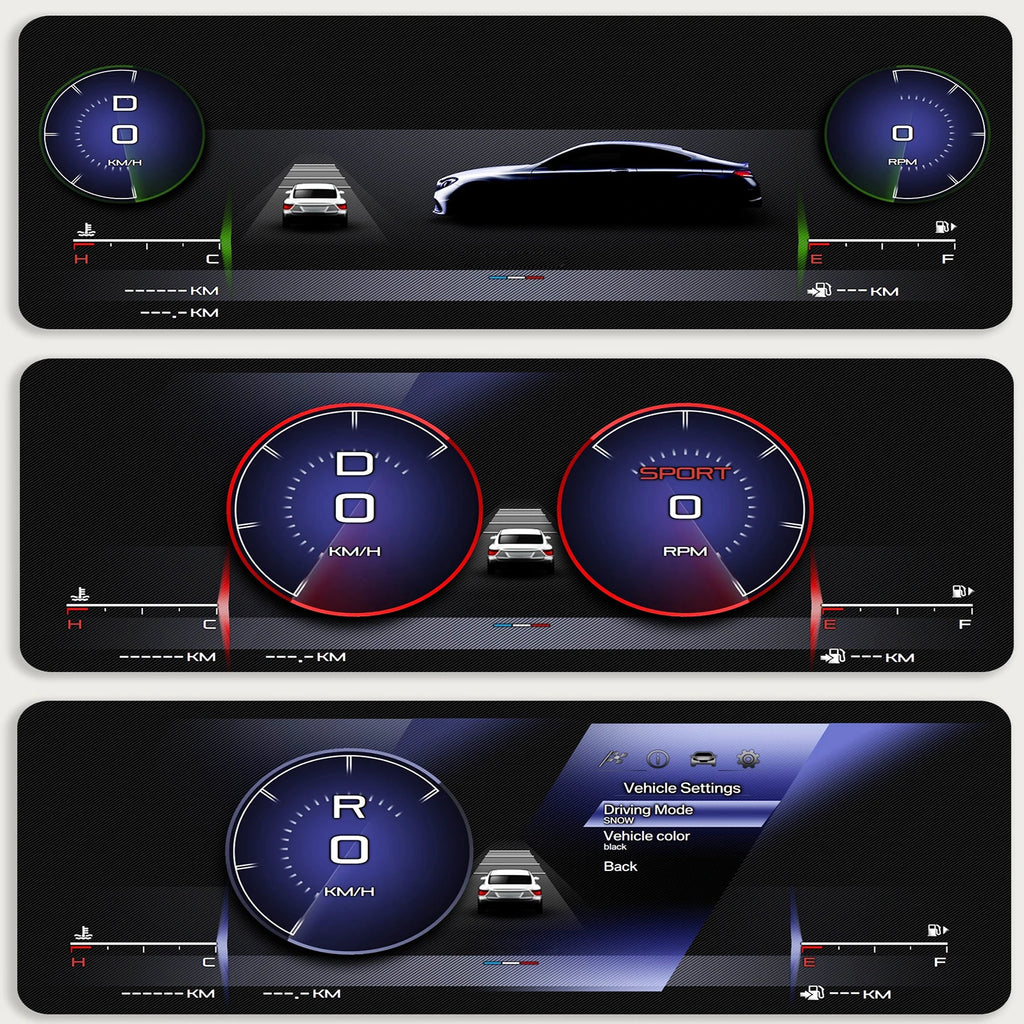 Hizpo Auto Lcd Dashboard Panel for Peugeot 407 407SW 2004-2010 Digital Cluster Instrument Display Snelheidsmeter Virtual Cockpit