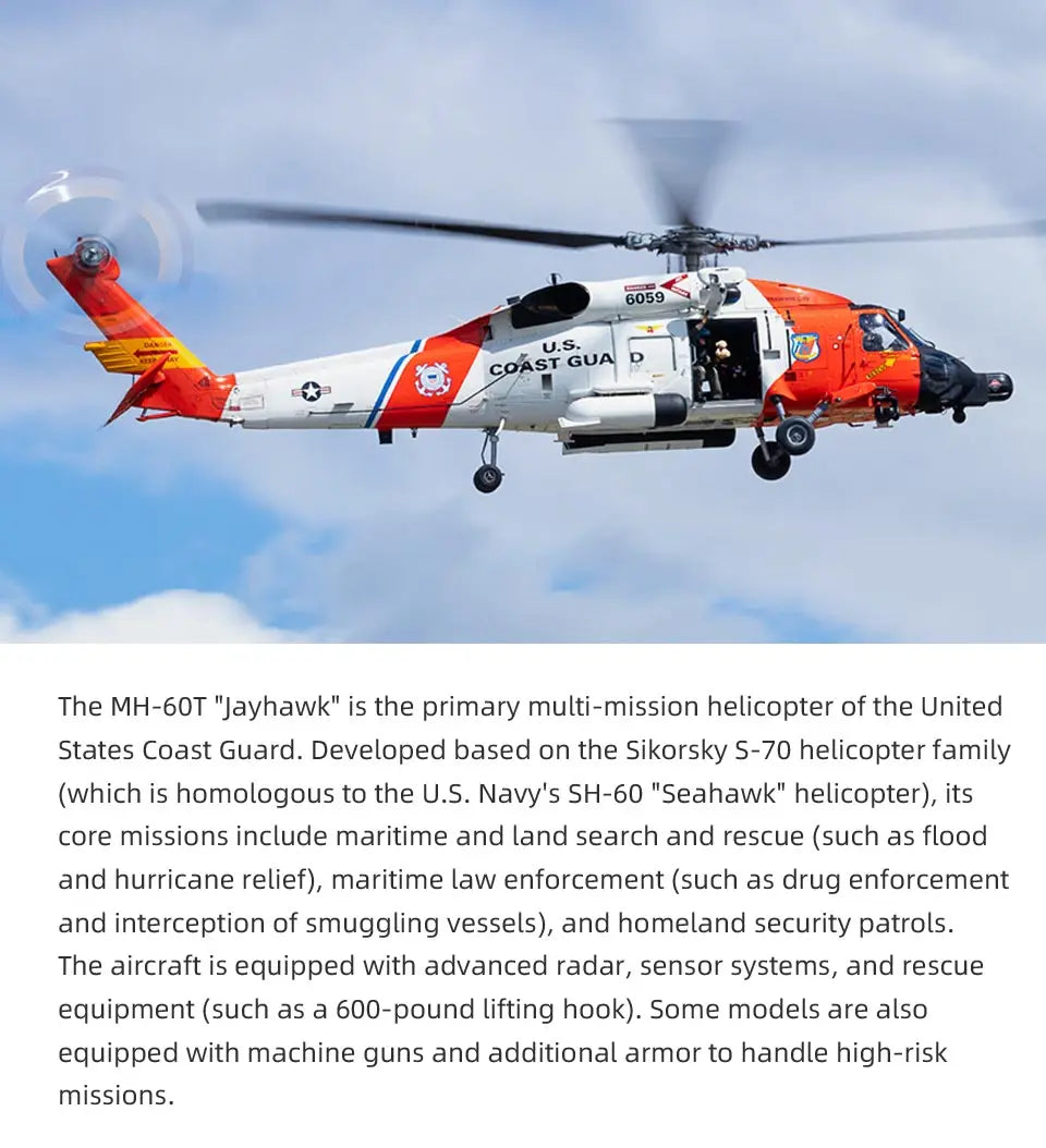 FLYWING MH-60T Jayhawk Scale Helicopter 470 Class LED Light ACE Controller MH60T rc Helicopter MH60 helicopter with GPS ATT mode
