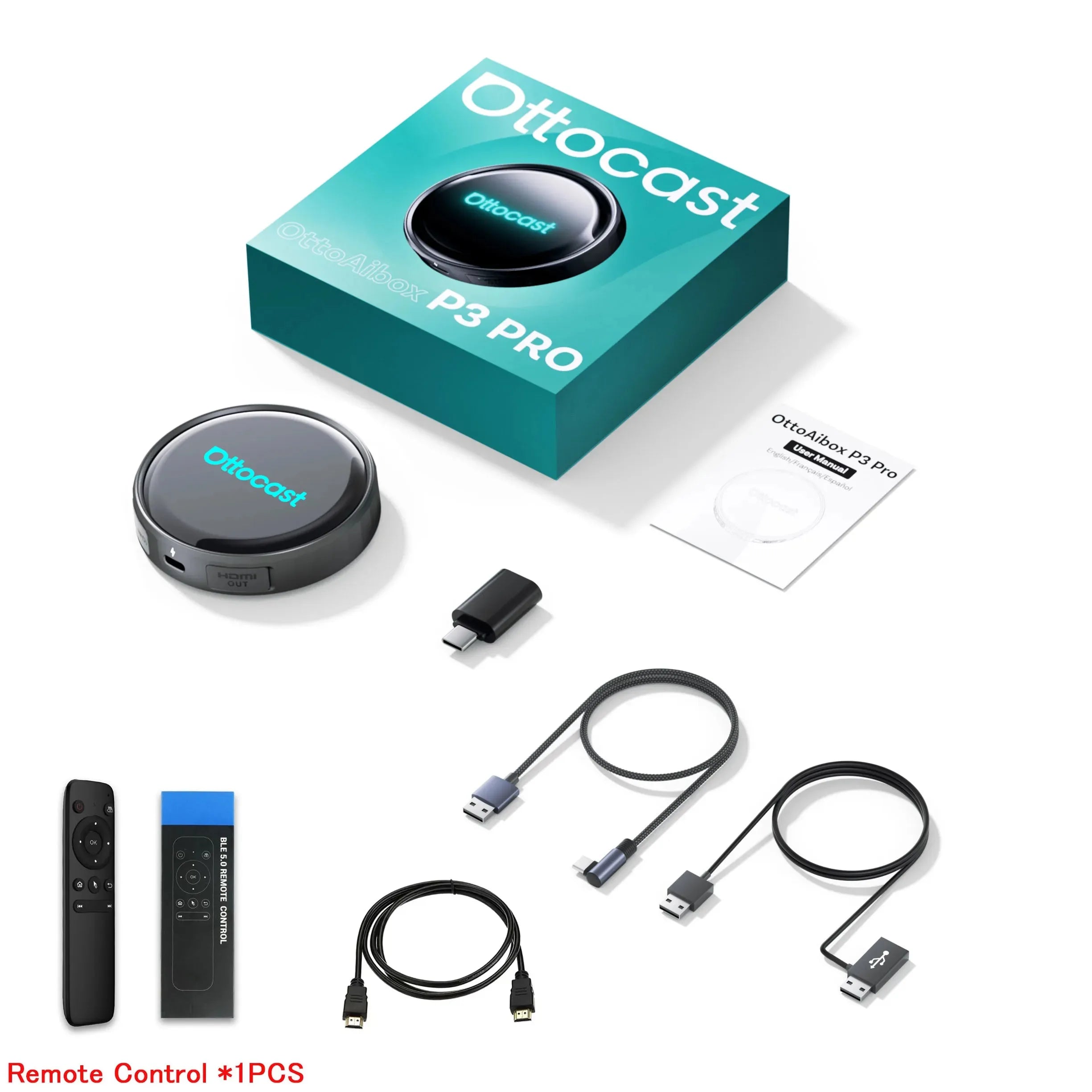 OTTOCAST P3 Pro AI Box Wireless Adapter