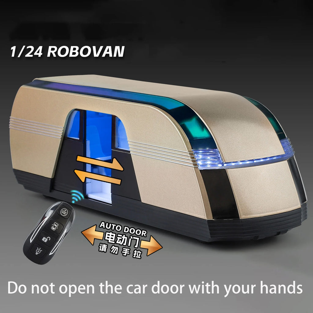 NEW 1:24 Robovan VAN Key Control Alloy Car Model Sound and Light Pull Back Car Model Collectibles Birthday Gift