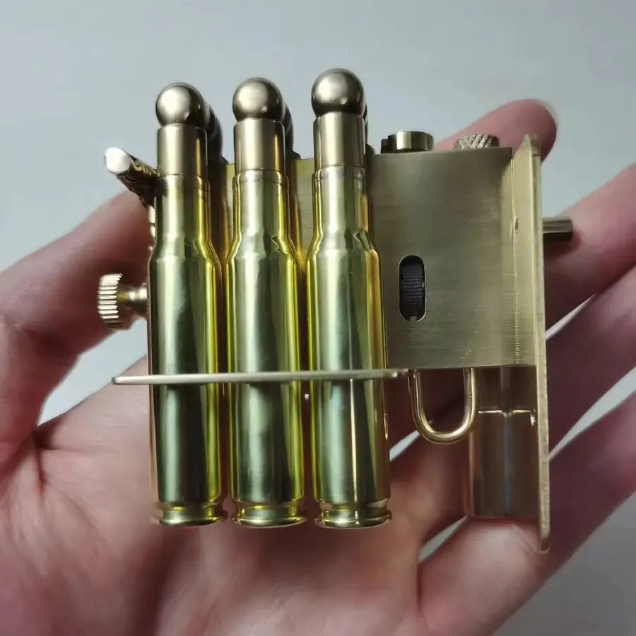 Handmade Steampunk Brass Series Lighters Unique Design Retro Creative Personality Novelty Precious Gift Each badge is different