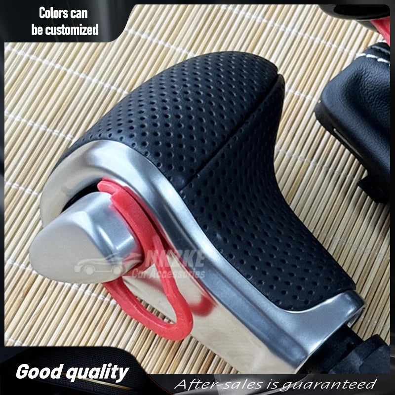 LHD Black Leather With Hole Gear Shift Knob For AUDI Q7 Q5 A3 A4 A5 A6 A7 C6 C7 4G1 713 139 4G1713139 Car Accessoriess