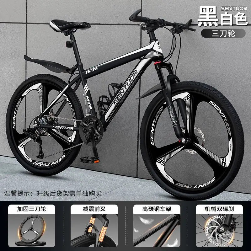 Mountain bikes for adults variable speed off-road racing shock-absorbing bikes for adults boys girls and students aged 8 to 15