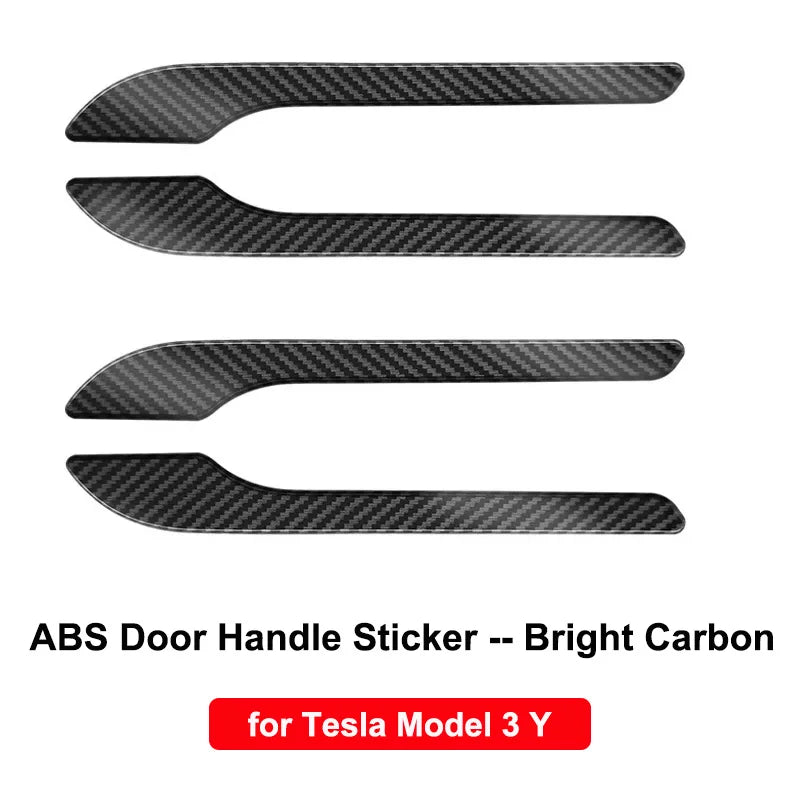 for Tesla Model Y 3 2023 ABS Carbon Fiber Center Console Wrap Cover Kit Dashboard Armrest Door Side Trim Sticker Accessories